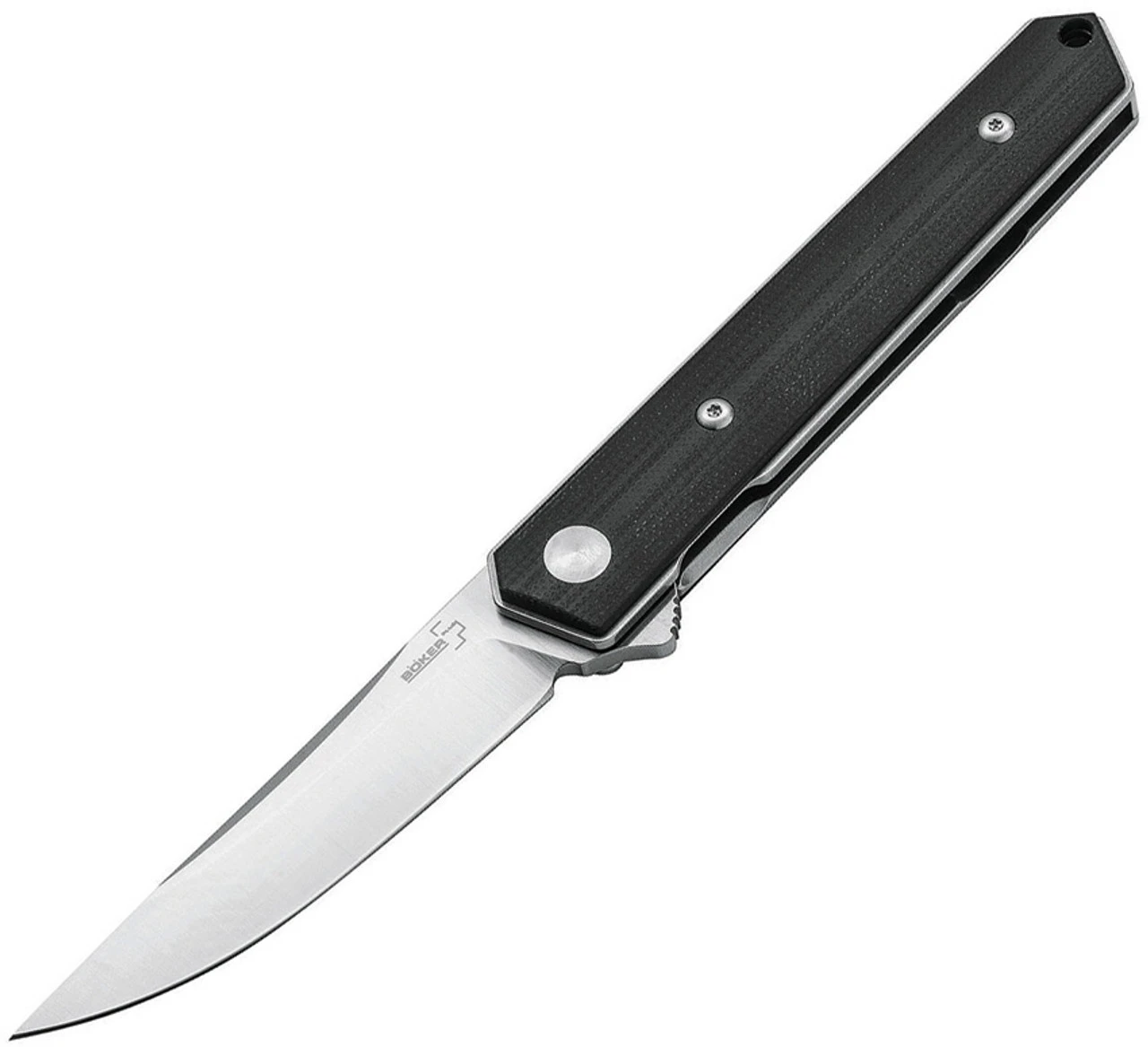 Boker Plus 01BO268 Mini Kwaiken, 3" D2 Plain Blade, Black G-10 Handle 3 Boker Plus 01BO268 Mini Kwaiken, 3" D2 Plain Blade, Black G-10 Handle