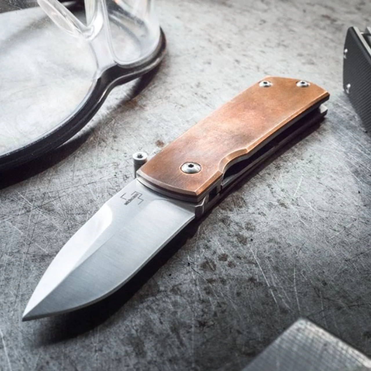 Boker Plus Shamsher A/O- Copper (1.9" D2 Satin) 01BO362 3 Boker Plus Shamsher A/O- Copper (1.9" D2 Satin) 01BO362