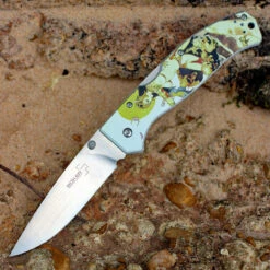 Boker Plus 01BO652 Titan Frazetta, 3.7" 440C Plain Drop Point Blade, Aluminum Handle