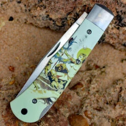 Boker Plus 01BO653 Lockback Frazetta, 3.7" 440C Plain Blade, Aluminum Handle -Boker 01bo653 1 23728.1566586249