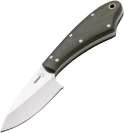 Boker Plus 02BO008 Easedrop, 3" AUS-8 Plain Blade, Green G-10 Handle