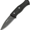 Boker Plus 02BO065 Farkas Bushcraft, 3.8" Stonewash D2 Plain Blade, Black Micarta Handle -Boker 02bo065 16056.1566586247