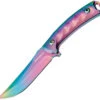 Boker Magnum 02RY543 Rainbow Unicorn, 4.3" 440A Plain Blade, Aluminium Handle -Boker 02ry543 42806.1566585973