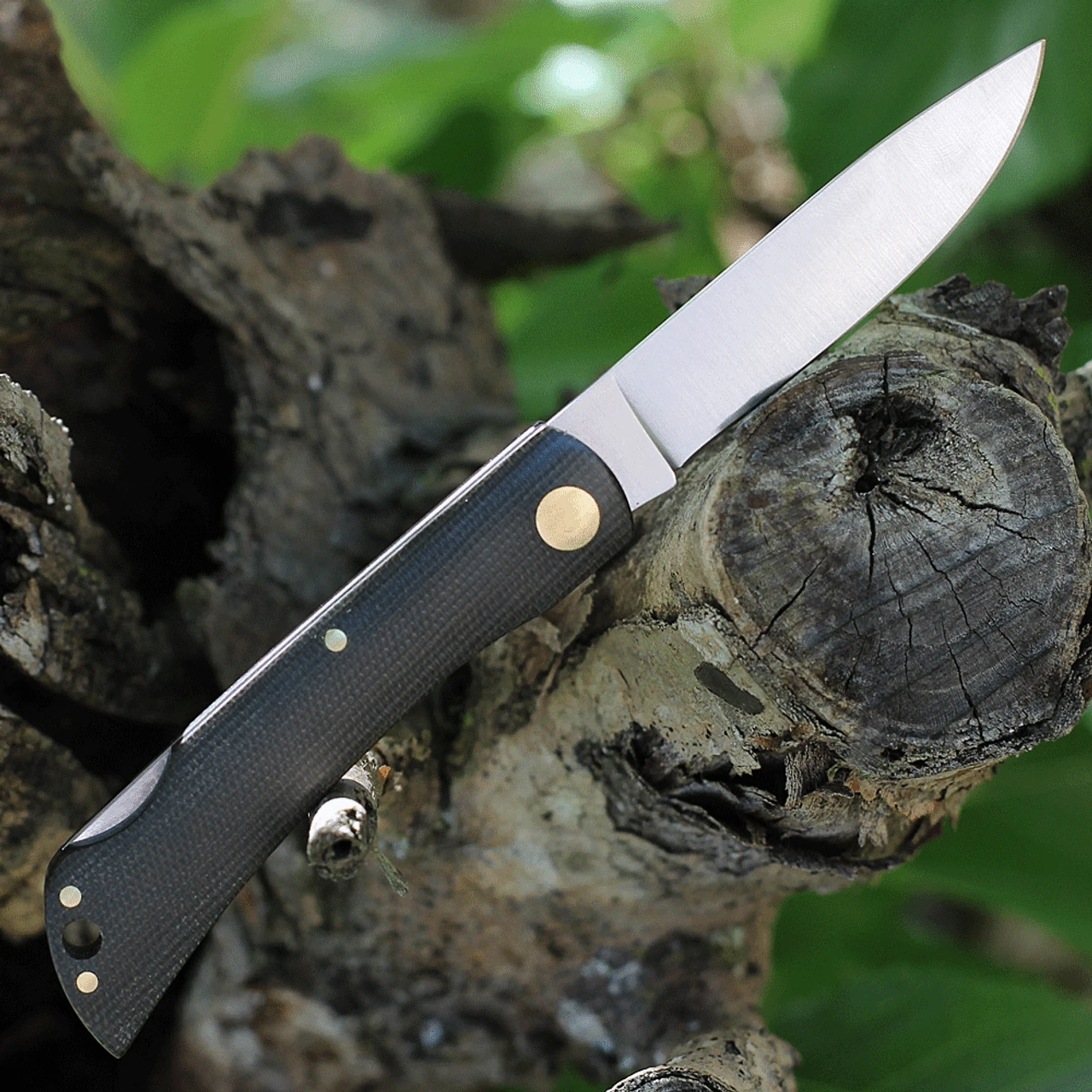 Boker Solingen Rangebuster 111914, 3.03" Bohler N690 Steel Satin Plain Blade, Green Linen Micarta Handles 4 Boker Solingen Rangebuster 111914, 3.03" Bohler N690 Steel Satin Plain Blade, Green Linen Micarta Handles - Image 2