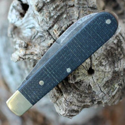 Boker Solingen Prime Barlow Burlap 114942, 2.76" Black Carbon Steel Acid Washed Plain Blade, Black Micarta Nickel Silver Handles 8 Boker Solingen Prime Barlow Burlap 114942, 2.76" Black Carbon Steel Acid Washed Plain Blade, Black Micarta Nickel Silver Handles -Boker BO114942.2 75984.1646407846