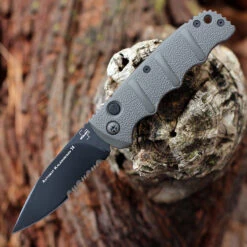 Boker 15 Boker Plus Kalashnikov 74 Automatic - Gray Alum. (3.25" D2 Blk) 01KALS94N