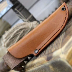 Boker Plus Nessmi Pro Fixed Blade 02BO018, 2.6" D2 Satin Nessmuk Blade, Brown Micarta Handle, Brown Leather Sheath -Boker BOP02BO018 85711.1646838872