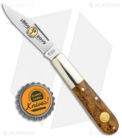 Boker Barlow 150th Anniversary Series Pocket Knife 3.25" Curly Birch Wood 115941 -Boker Boker Barlow 150 Anniversary Edition Curly Birch Wood 115941 BHQ 117273 jr bottlecap