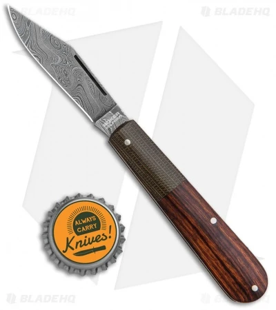 Boker Barlow Integral Slip Joint Leopard Damascus Knife Desert Ironwood (3.25") 6 Boker Barlow Integral Slip Joint Leopard Damascus Knife Desert Ironwood (3.25") - Image 4