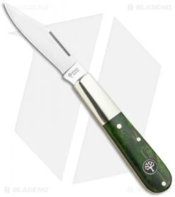 Boker Barlow Pocket Knife Green Curly Birch Wood (3.3" Satin) 118941