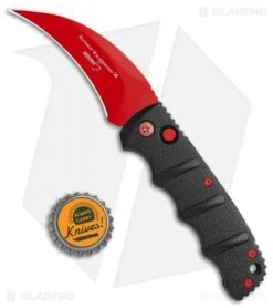 Boker Black Widow Hawkbill Kalashnikov Automatic Knife Black (3.25" Red) -Boker Boker Black Widow Hawkbill Kalashnikov Auto Black Red 01KALS70NSOI BHQ 103274 jr bottlecap