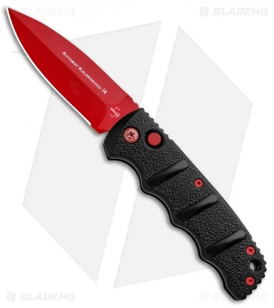 Boker Black Widow Kalashnikov Dagger Automatic Knife (3.25" Red D2) 3 Boker Black Widow Kalashnikov Dagger Automatic Knife (3.25" Red D2)
