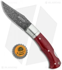 Boker Boxer Damascus Lockback Knife Red Micarta (3.1" Damascus) 111025DAM -Boker Boker Boxer Damascus LB Red Micarta Damascus 111025DAM BHQ 118348 jr bottlecap