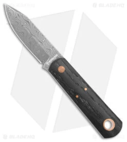 Boker Burnley Barlow Front Pocket Fixed Blade Knife Bog Oak (2.75" Damascus)