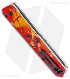 Boker Burnley Kwaiken Automatic Knife Frank Frazetta Series LE Red (3.5" Black) -Boker Boker Burnley Kwaiken Automatic Knife Red Frazetta BHQ 95715 ns side