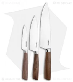 Boker Core 3-Piece Kitchen Knife Set Walnut Wood