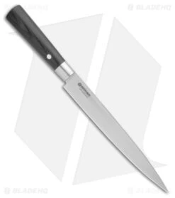 Boker -Boker Boker Damascus Black 9in Carving Kitchen Knife Pakka Wood BHQ 110956 jr spine