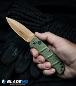 Boker Desert Warrior Kalashnikov Dagger Automatic Knife OD Green (3.3" D2) -Boker Boker Desert Warrior Kalashnikov Dagger Automatic Knife OD Green Copper BHQ30436 kp rope in hand web