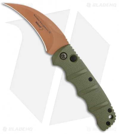Boker Desert Warrior Kalashnikov Hawkbill Automatic Knife OD Green (Copper) 3 Boker Desert Warrior Kalashnikov Hawkbill Automatic Knife OD Green (Copper)