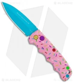 New Arrival 5 Boker Mini Dessert Warrior Kalashnikov Dagger Automatic Knife (2.5" Blue) Donut