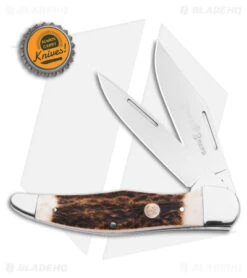 Boker Folding Hunter Pocket Knife Stag Bone (5.25" Satin) 110840ST 11 Boker Folding Hunter Pocket Knife Stag Bone (5.25" Satin) 110840ST -Boker Boker Folding Hunter Pocket Knife 5in Stag Bone w Pouch BHQ 146733 td size