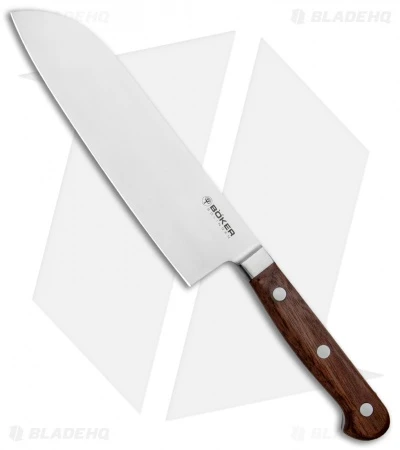 Boker Heritage 7" Santoku Kitchen Knife Walnut Wood 3 Boker Heritage 7" Santoku Kitchen Knife Walnut Wood
