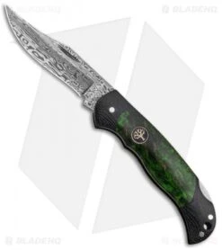 Boker Junior Scout Lightweight Damascus Green Curly Birch (2.75" Damascus)