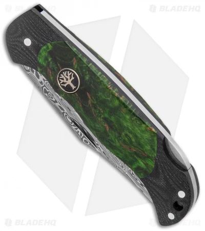 Boker Junior Scout Lightweight Damascus Green Curly Birch (2.75" Damascus) 4 Boker Junior Scout Lightweight Damascus Green Curly Birch (2.75" Damascus) - Image 2