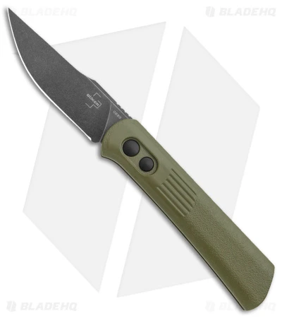 Boker Lundquist Alluvial Automatic Knife OD Green (3" Black SW) 3 Boker Lundquist Alluvial Automatic Knife OD Green (3" Black SW)