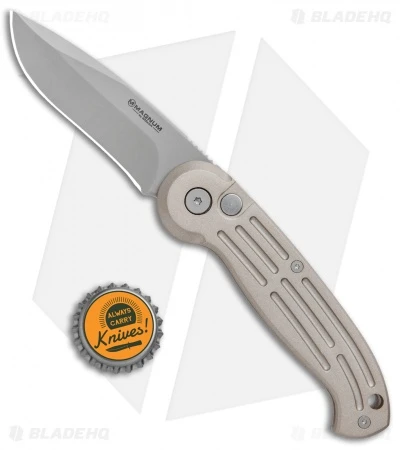 Boker Magnum Drop Point Automatic Knife Champagne (3.25" Bead Blast) 01BO007 6 Boker Magnum Drop Point Automatic Knife Champagne (3.25" Bead Blast) 01BO007 - Image 4