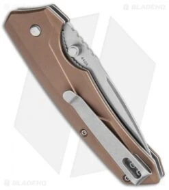 Boker Magnum Seventies Metallic Liner Lock Knife Bronze Aluminum (3.25" Satin) -Boker Boker Magnum Seventies Metalic LL Bronze Aluminum Satin 01RY323 BHQ 111616 jr side