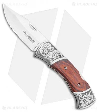 Boker Magnum Turul I Lockback Knife Wood (3" Satin) 01SC353 3 Boker Magnum Turul I Lockback Knife Wood (3" Satin) 01SC353