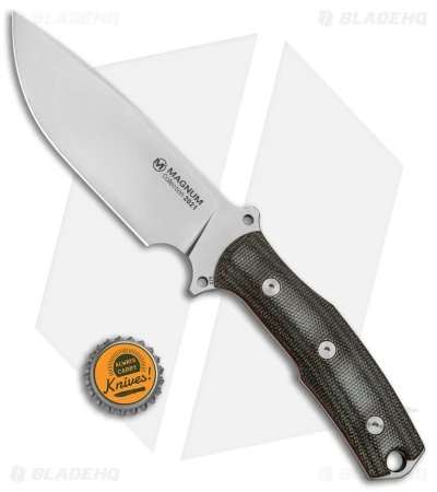Boker Magnum Vox 2021 Collection Fixed Blade Knife Black Micarta (5.3" Satin) 6 Boker Magnum Vox 2021 Collection Fixed Blade Knife Black Micarta (5.3" Satin) - Image 4