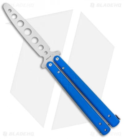 Boker Plus Balisong Trainer Butterfly Knife Blue G-10 (4" Satin) 3 Boker Plus Balisong Trainer Butterfly Knife Blue G-10 (4" Satin)