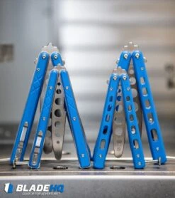 Boker Plus Mini Balisong Trainer Blue G-10 (3.25" Satin) 01BO715SOI 11 Boker Plus Mini Balisong Trainer Blue G-10 (3.25" Satin) 01BO715SOI -Boker Boker Plus Balisong Trainer Butterfly Knife Blue G 10 Satin 01BO713 BHQ 99634 kp cnc web 1