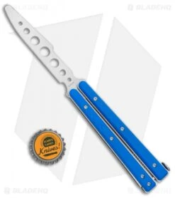 Boker Plus Mini Balisong Trainer Blue G-10 (3.25" Satin) 01BO716SOI -Boker Boker Plus Mini Balisong Trainer Blue G 10 Satin 01BO716SOI BHQ 99640 jr bottlecap