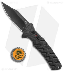 Boker Plus Strike Bowie Automatic Knife Black (3.25" Black ) -Boker Boker Plus Strike Bowie Auto Black Black BHQ 125300 jr bottlecap