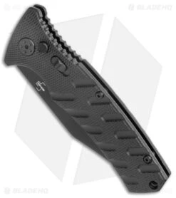 Boker Plus Strike Bowie Automatic Knife Black (3.25" Black ) -Boker Boker Plus Strike Bowie Auto Black Black BHQ 125300 jr spine