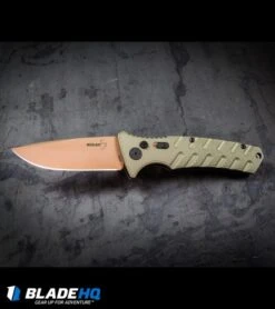 Boker Strike Desert Warrior Automatic Knife OD Green (3.25" D2 Copper) 15 Boker Strike Desert Warrior Automatic Knife OD Green (3.25" D2 Copper) -Boker Boker Plus Strike Desert Warrior OD Green Automatic Knife Drop Point Chopper BP20049 kp
