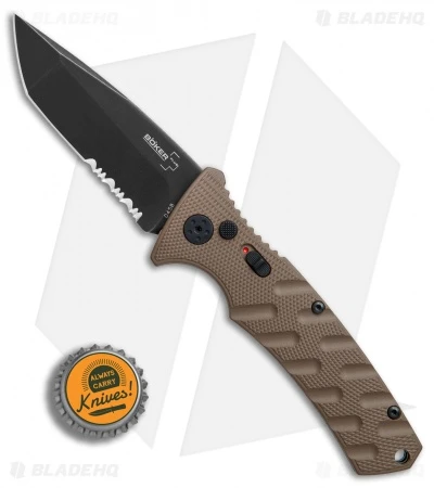 Boker Plus Strike Tanto Automatic Coyote Brown (3.25" Black SW Serr) 01BO425N 6 Boker Plus Strike Tanto Automatic Coyote Brown (3.25" Black SW Serr) 01BO425N - Image 4