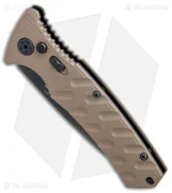 Boker Plus Strike Drop Point Automatic Knife Coyote Brown (3.25" Black SW) -Boker Boker Plus Strike drop point coyote brown black sw BHQ 67882 er spine jr