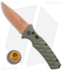 Boker Strike Desert Warrior Automatic Knife OD Green (3.25" D2 Copper) 14 Boker Strike Desert Warrior Automatic Knife OD Green (3.25" D2 Copper) -Boker Boker Strike drop point Desert Warrior OD Green copper BHQ 70998 er bottlecap