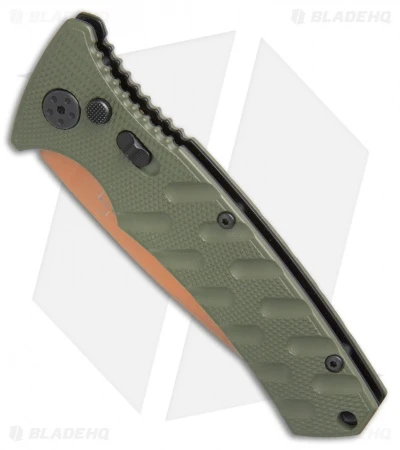 Boker Strike Desert Warrior Automatic Knife OD Green (3.25" D2 Copper) 5 Boker Strike Desert Warrior Automatic Knife OD Green (3.25" D2 Copper) - Image 3