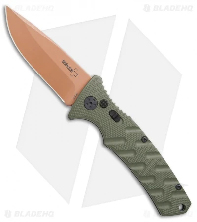 Boker Strike Desert Warrior Automatic Knife OD Green (3.25" D2 Copper) 3 Boker Strike Desert Warrior Automatic Knife OD Green (3.25" D2 Copper)