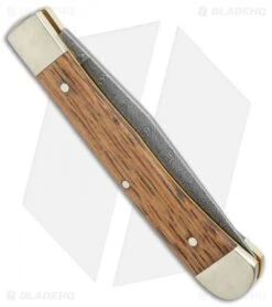 Boker Trapper Asbach Uralt Slip Joint Knife Oak Wood (3.35" Damascus) -Boker Boker Trapper Asbach Uralt SJ Oak Wood Damascus BHQ 137743 jr side