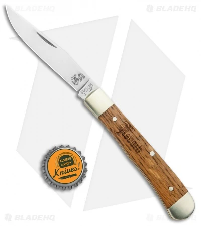 Boker Trapper Asbach Uralt Slip Joint Knife Oak Wood (3.3" Satin) 6 Boker Trapper Asbach Uralt Slip Joint Knife Oak Wood (3.3" Satin) - Image 4