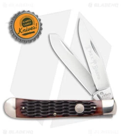 Boker Trapper Traditional Pocket Knife Jigged Brown Bone (Polished D2) -Boker Boker Trapper Traditional Pocket Jigged Brown Bone BHQ 146624 jr bottlecap