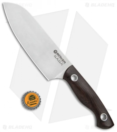 Boker Vox Saga 6.25" Santoku Kitchen Knife Grenadill Wood 6 Boker Vox Saga 6.25" Santoku Kitchen Knife Grenadill Wood - Image 4