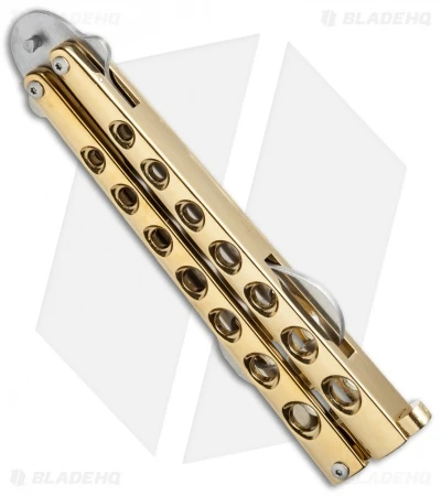 Boker Magnum Balisong Gold Bottle Opener Butterfly Knife (3.5" Satin) 09SC012 4 Boker Magnum Balisong Gold Bottle Opener Butterfly Knife (3.5" Satin) 09SC012 - Image 2