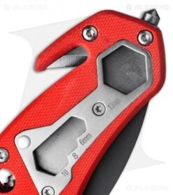 Boker Magnum Firefighter Liner Lock Knife Red G-10 (3.5" Gray) 01SC172 -Boker boker magnum oisc172 detail